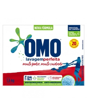 LAVA ROUPAS PÓ OMO LAVAGEM PERFEITA (CARTUCHO) 1.6KG