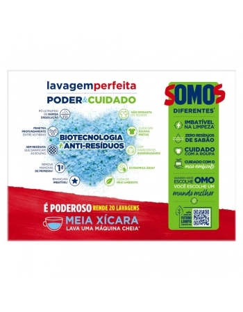 LAVA ROUPAS PÓ OMO LAVAGEM PERFEITA (CARTUCHO) 1.6KG