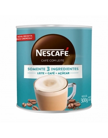 CAFÉ SOLUVEL NESCAFE C/LEITE LATA 300G