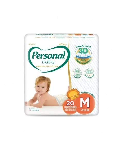 FRALDA PERSONAL BABY PREMIUM PROTECT (M) C/20UN