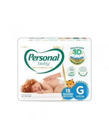 FRALDA PERSONAL BABY PREMIUM PROTECT (G) C/18UN