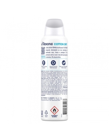 DESODORANTE AEROSOL REXONA COTTON DRY 12X150ML