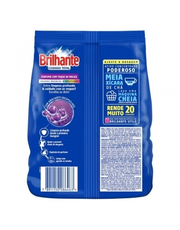 LAVA ROUPAS PÓ BRILHANTE CUIDADO TOTAL (SACHE) 1.6KG