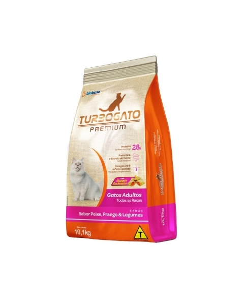 RAÇÃO TURBOGATO PREMIUM MIX TODAS RAÇAS 10,1 KG