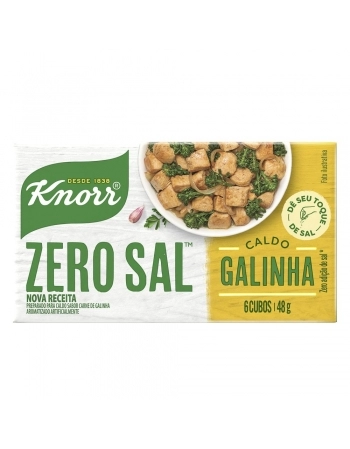 CALDO KNORR ZERO ADIÇÃO DE SAL GALINHA 10X48G