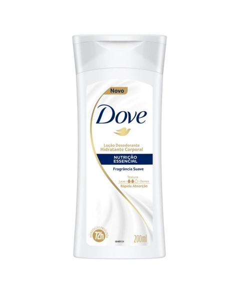 LOÇÃO DESODORANTE DOVE HIDRATANTE NUTRICÃO ESSENCIAL 200ML