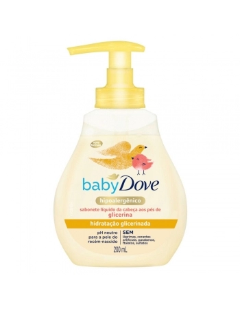 SABONETE LIQUIDO DOVE BABY HIDRATAÇÃO GLICERINADO 200ML