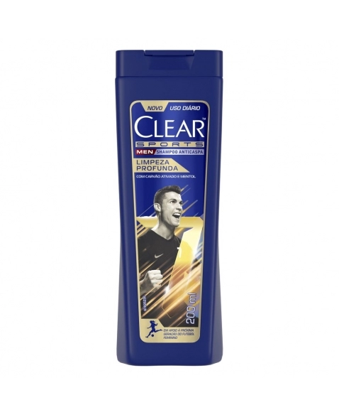 SHAMPOO CLEAR MEN ANTICASPA SPORTS LIMPEZA PROFUNDA 200ML