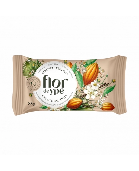 SABONETE FLOR VEGETAL CACAU BAUNILHA 85G