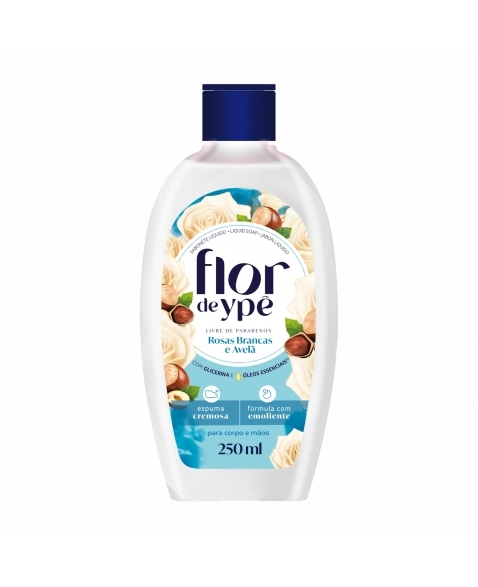 SABONETE LIQUIDO FLOR ROSAS BRANCAS AVELÃ (REFIL) 250ML