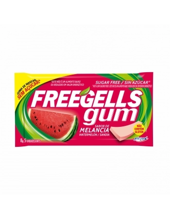 CHICLE FREEGELLS PLAY GUM MELANCIA 15UN