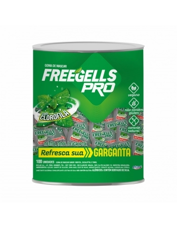 CHICLE FREEGELLS PLAY PRO EUCALIPTO POTE 100UN