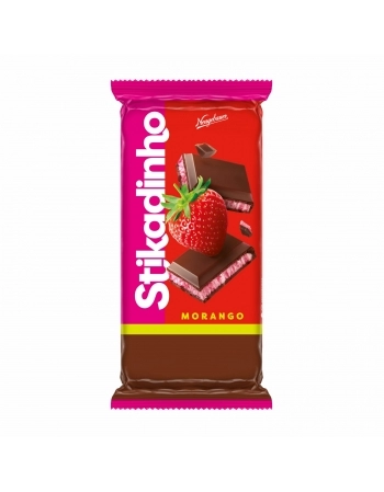 CHOCOLATE STIKADINHO MORANGO (BARRINHA) 12X70G