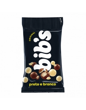 CONFEITO BIBS CHOC PRETO E BRANCO 18X40G