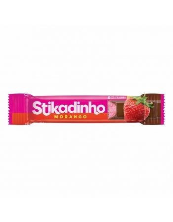 CHOCOLATE STIKADINHO MORANGO 393,6G (32X12,3G)