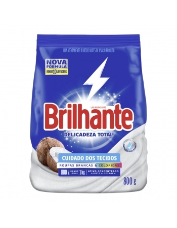 LAVA ROUPAS PÓ BRILHANTE DELICADEZA TOTAL (SACHE) 800G