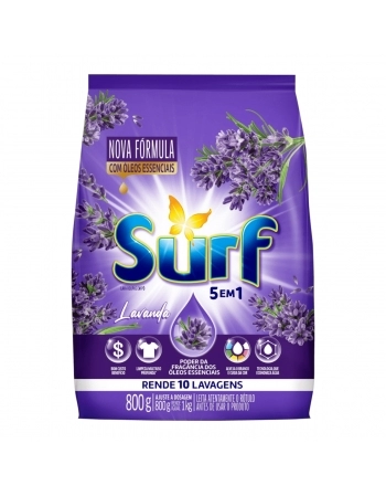 LAVA ROUPAS PÓ SURF LAVANDA (SACHE) 800G