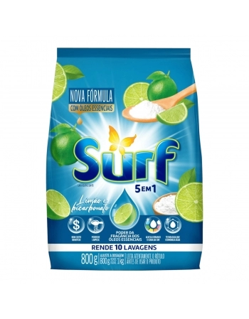 DETERGENTE EM PO SURF LIMÃO E BICARBONATO 800G