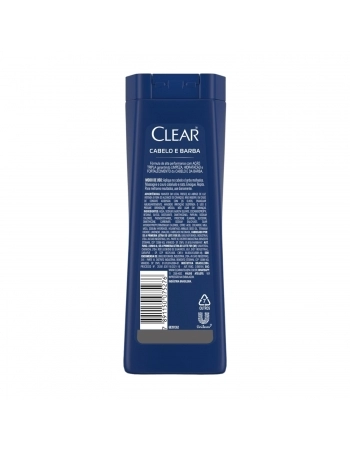 SHAMPOO CLEAR MEN CABELO BARBA 200ML