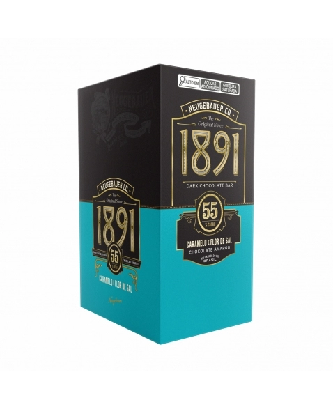 BARRA DE CHOCOLATE 1891 CARAMELO C/SAL 10X90G