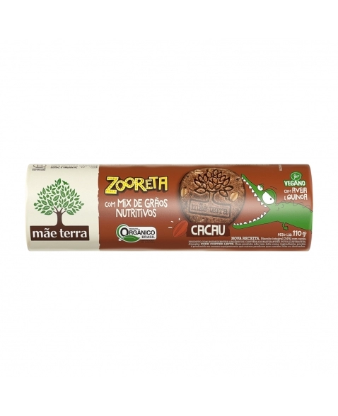 BISCOITO ORGÂNICO MÃE TERRA ZOORETA CACAU 110G