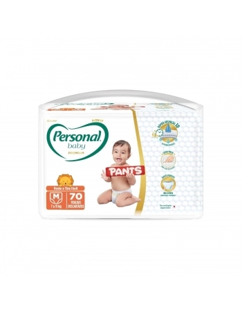 FRALDA PERSONAL BABY PREMIUM PANTS (M) C/70UN