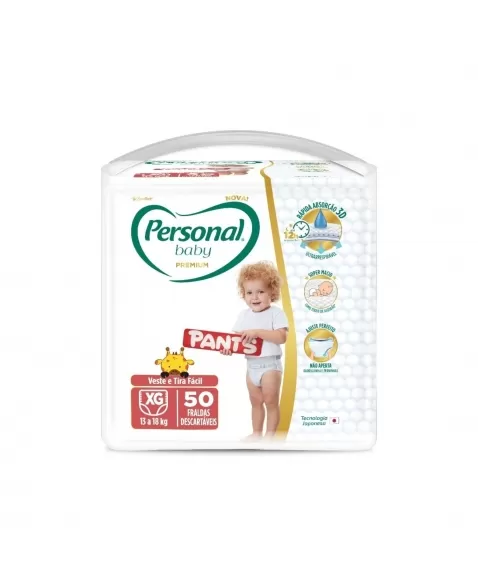 FRALDA PERSONAL BABY PREMIUM PANTS (EXG) C/50UN