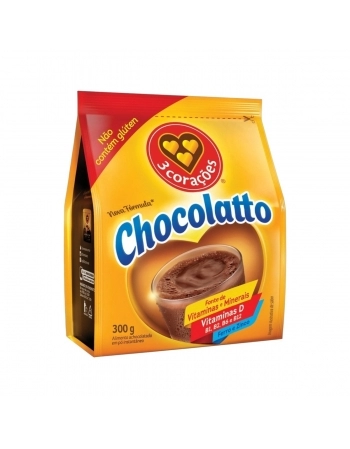 ACHOCOLATADO CHOCOLATTO 3 CORAÇÕES SACHE 300G