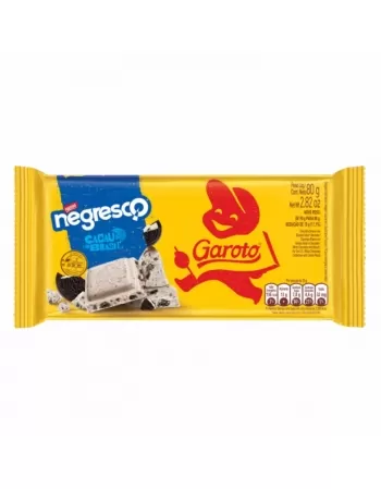 BARRA DE CHOCOLATE GAROTO NEGRESCO 16X80G
