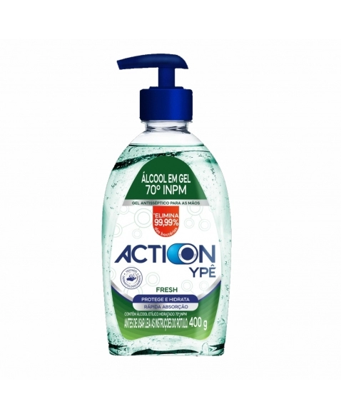 ALCOOL GEL ACTION FRESH ANTISSEPTICO (C/GATILHO) 400G