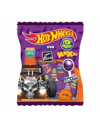 PIRULITO POP MANIA MAXXI HOT WHEELS UVA 672G