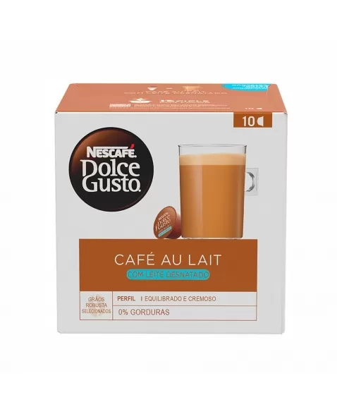 CAPSULAS DE CAFE NESCAFE DULCE GUSTO C/10 CAFÉ AU LAIT 100G