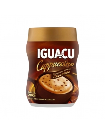 CAPPUCCINO IGUAÇU CONFEITOS DE CHOCOLATE POTE 200G