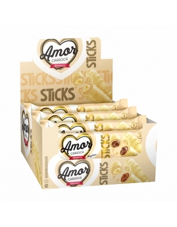 CHOCOLATE STICKS AMOR CARIOCA BRANCO 16X32G