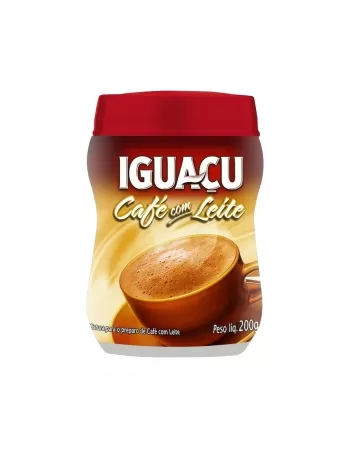 CAFÉ SOLUVEL IGUAÇU CAFE C/LEITE POTE 200G