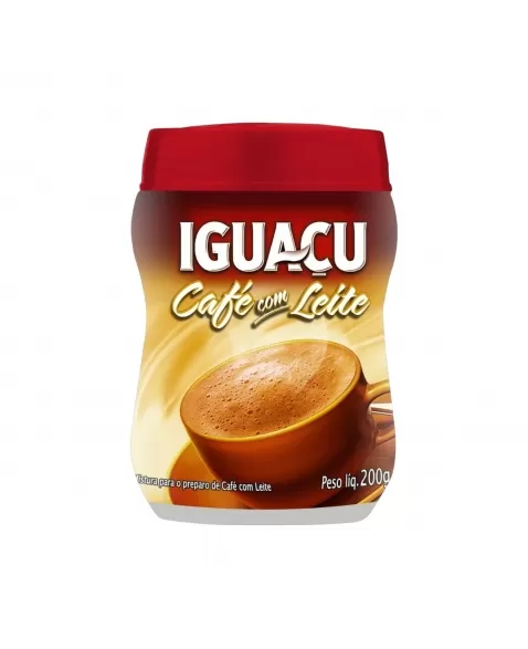 CAFÉ SOLUVEL IGUAÇU CAFE C/LEITE POTE 200G