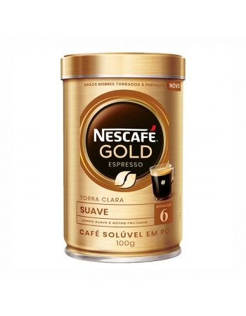 CAFÉ SOLUVEL NESCAFE GOLD ESPRESSO (SUAVE) N°6 LATA 100G