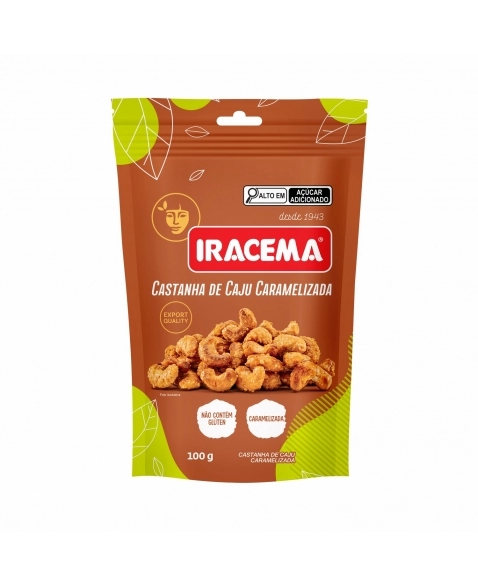 CASTANHA DE CAJU CARAMELIZADA IRACEMA SACHE 100G