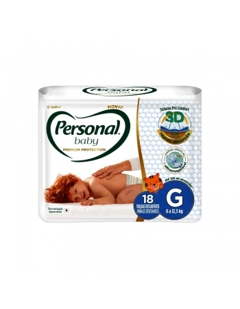 FRALDA PERSONAL BABY PREMIUM PROTECT (G) C/18UN