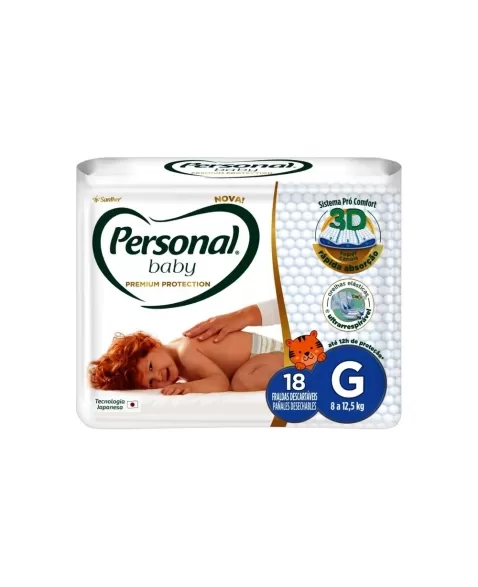 FRALDA PERSONAL BABY PREMIUM PROTECT (G) C/18UN