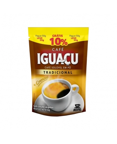 CAFÉ SOLUVEL IGUAÇU LV55/PG50 SACHE 55G