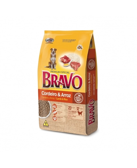 RAÇÃO BRAVO CORDEIRO E ARROZ 10,1KG