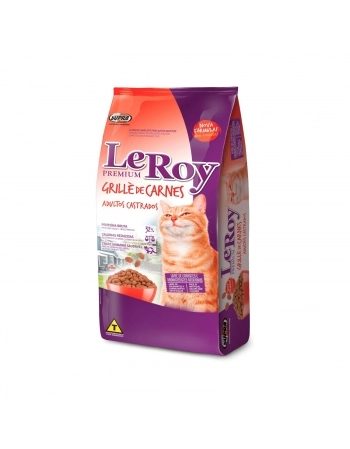 RAÇÃO LEROY GRILLE DE CARNES ADULTOS CASTRADOS 1KG