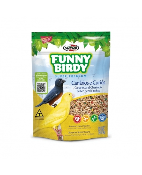 RAÇÃO FUNNY BIRDY CANARIOS E CURIOS 350G