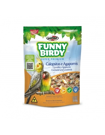 RAÇÃO FUNNY BIRDY CALOPSITAS E AGAPORNIS 350G