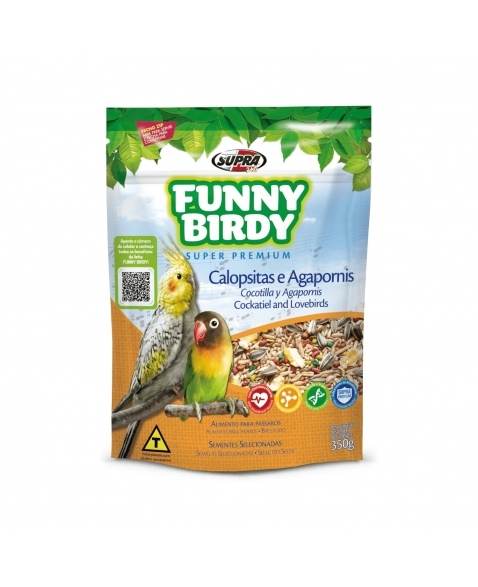 RAÇÃO FUNNY BIRDY CALOPSITAS E AGAPORNIS 350G