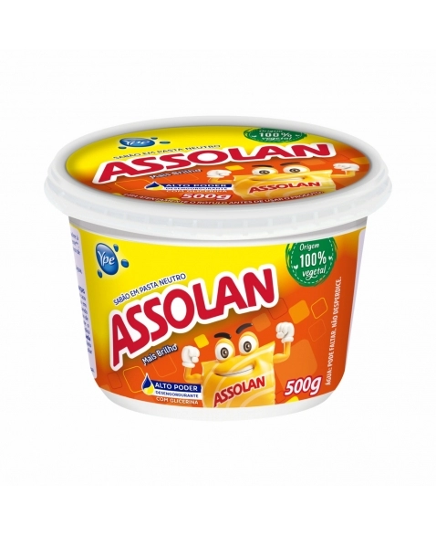 SABÃO EM PASTA ASSOLAN POTE 500G