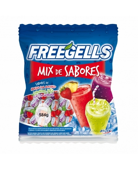 BALA FREEGELLS PLAY MIX AZUL 584G