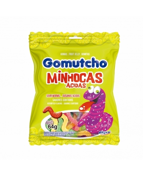 BALA GOMUTCHO MINHOCA ACIDAS 64G