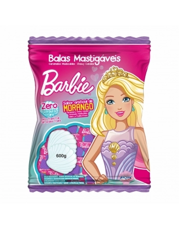 BALA BARBIE MORANGO 600G